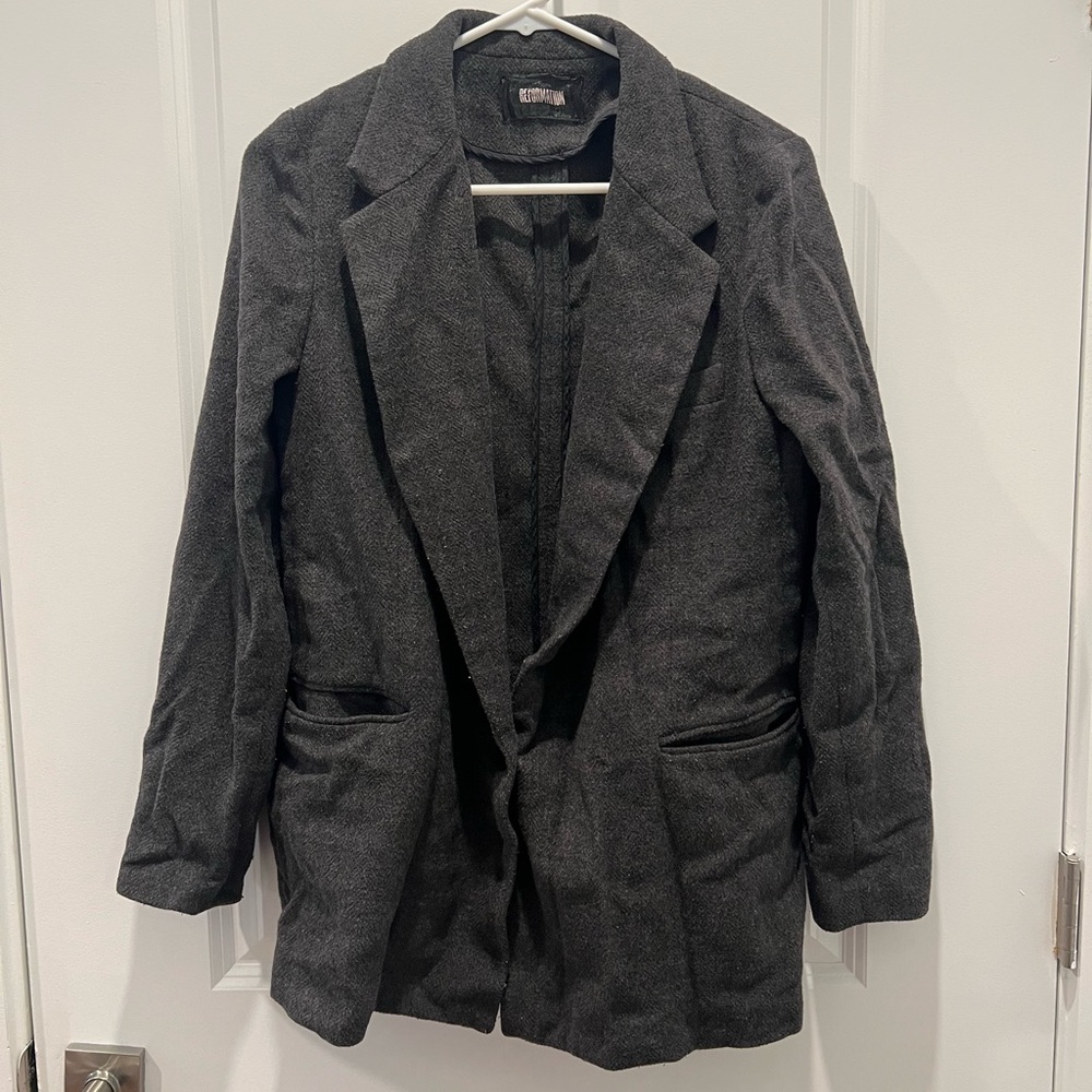 Reformation Dark Grey Blazer